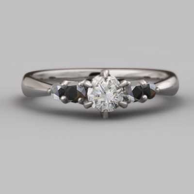 オーダーメイド 結婚指輪 にも ブラックダイアモンド 天然ダイヤモンド Pt900 4月の誕生石_画像3