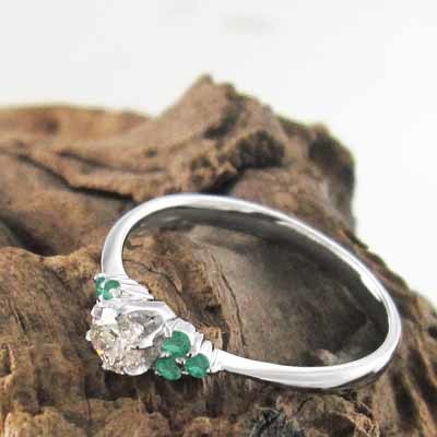オーダーメイド 結婚指輪 にも エメラルド 天然ダイヤモンド プラチナ900_画像5