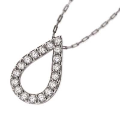 ジュエリー ペンダント 雫型 ダイヤモンド 4月誕生石 プラチナ900