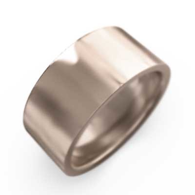 18金ピンクゴールド 平らな指輪 地金 約8mm幅 大きめサイズ 厚さ約1.4mm