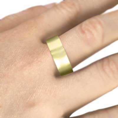 平らな指輪 k18イエローゴールド 地金 約6mm幅 大きめサイズ 厚さ約1.4mm_画像2