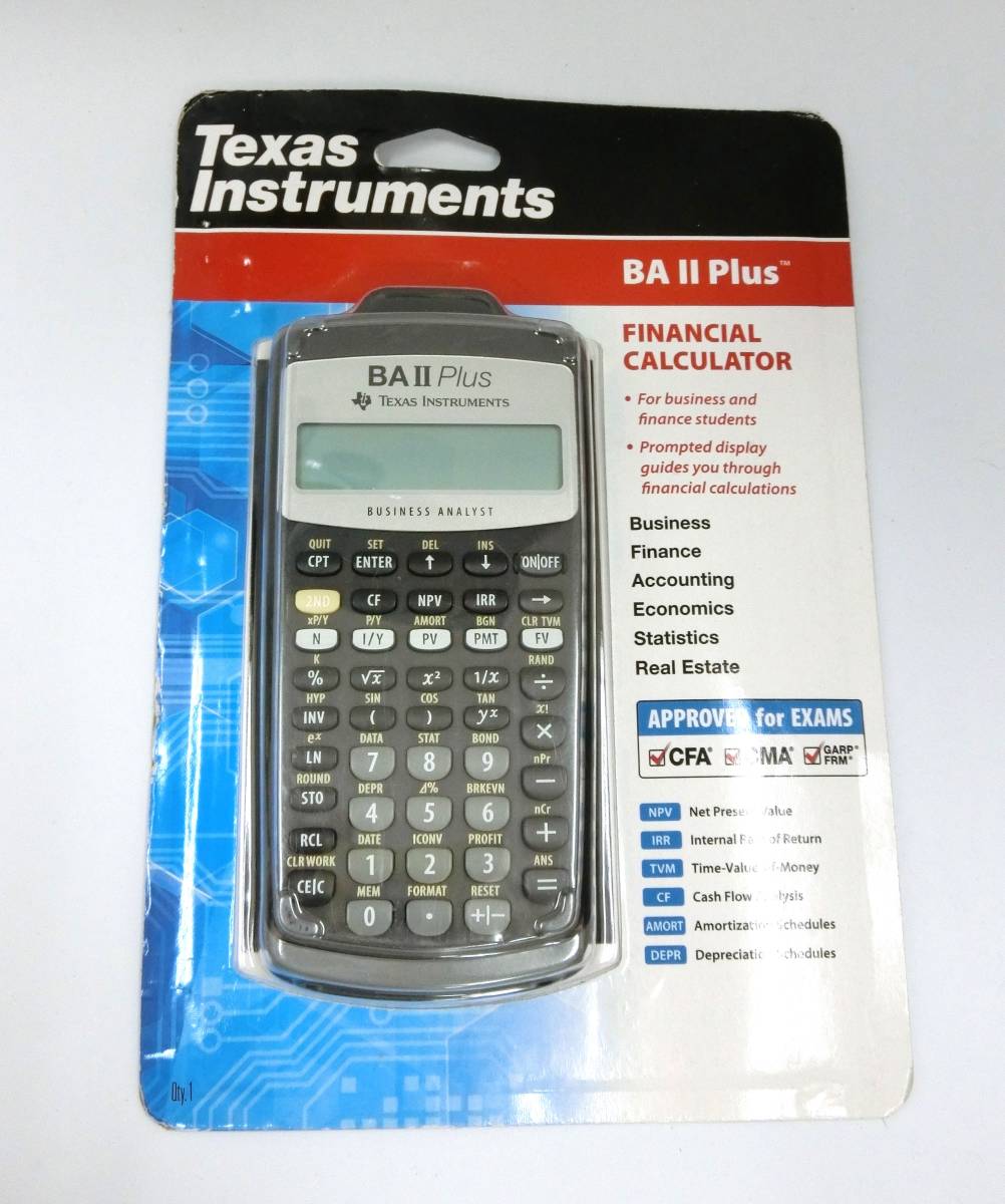 【新品】[boonnapa shop] Texas Instruments BA II Plus Financial Calculator 金融電卓 [並行輸入品](Y-545)_画像1