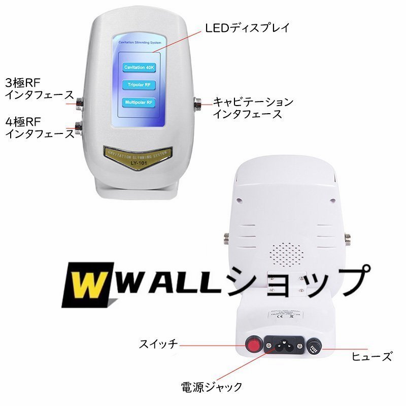 無料発送 LED RFラジオ波 40kHz キャビテーション 3in1家庭用 フェイス