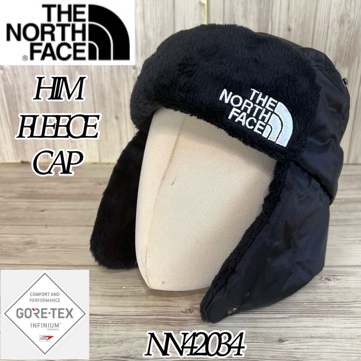 【希少レア】THE NORTH FACE HIM FLEECE CAP ノースフェイス ヒムフリースキャップ 黒 NN42034