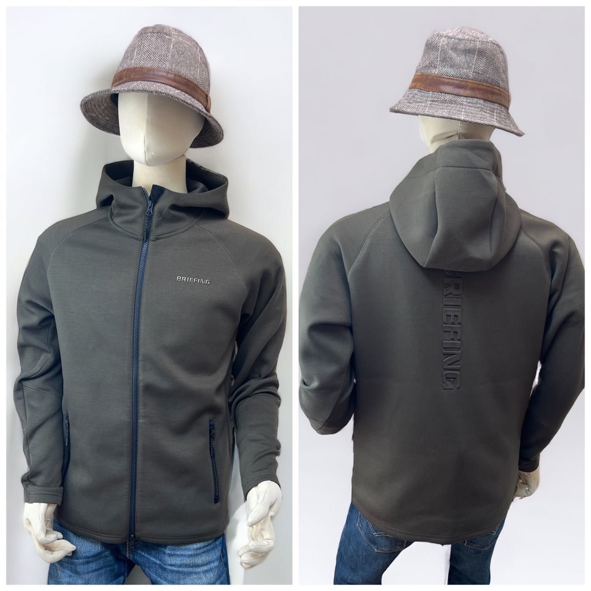 【美品】BRIEFING GOLF WARM 3D LOGO PARKA ブリーフィング ゴルフ メンズM BRG213M39