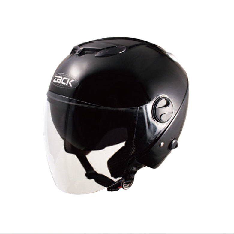 【500円引きクーポン】 ZACK ZJ-3 ジェットヘルメット(ブラック) バイクヘルメット メンズ SG規格 ダブルシールド UVカット 全排気量対応 フリーサイズ