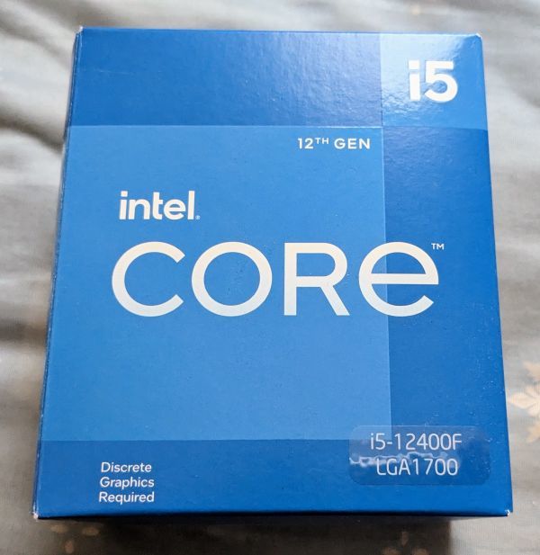 intel Core i5-12400F ファン未使用-