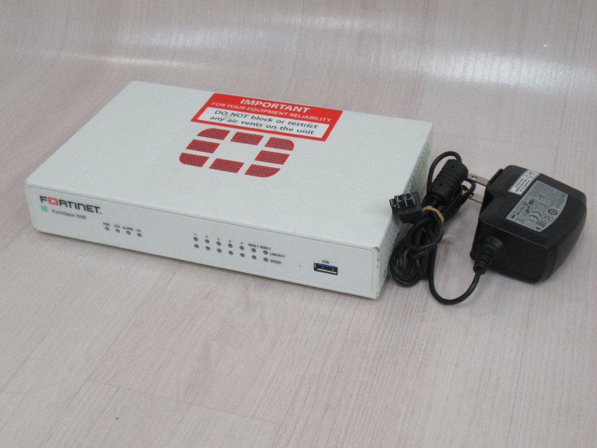 ▲Ω ZZH 14131# 保証有 Fortinet【 FG-50E 】FortiGate-50E UTM FW：v6.0.7 ライセンス25年04月16日迄 領収書発行可_画像1