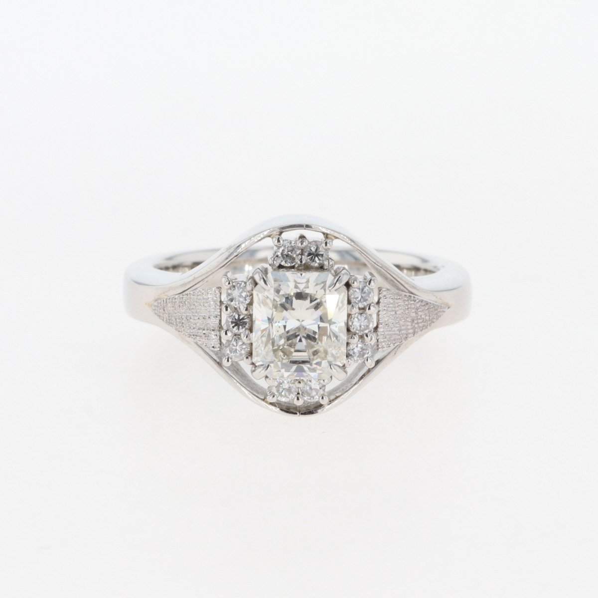 最安価格 指輪 プラチナ デザインリング ダイヤモンド メレダイヤ