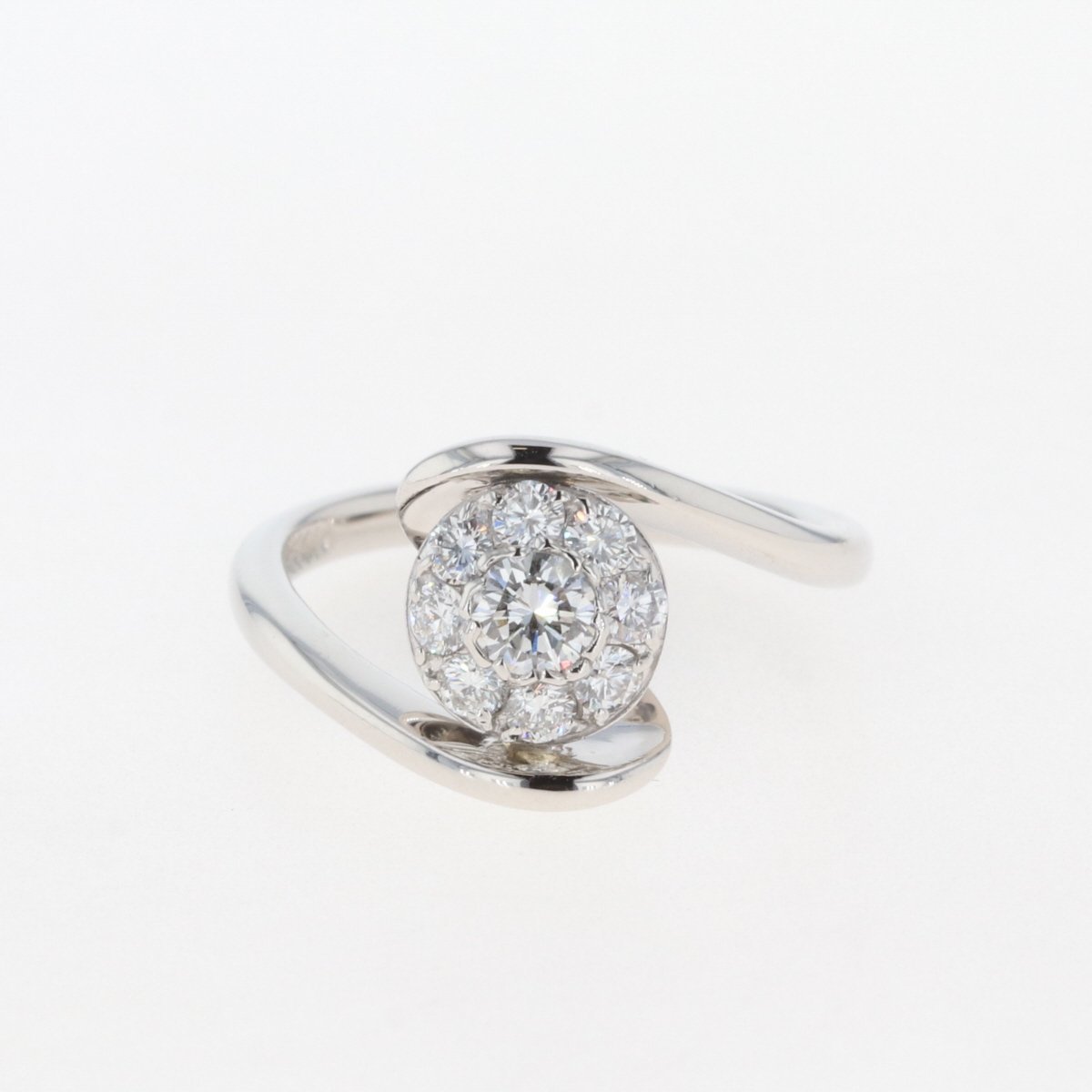 ダイヤモンド デザインリング プラチナ 指輪 リング 9号 Pt900
