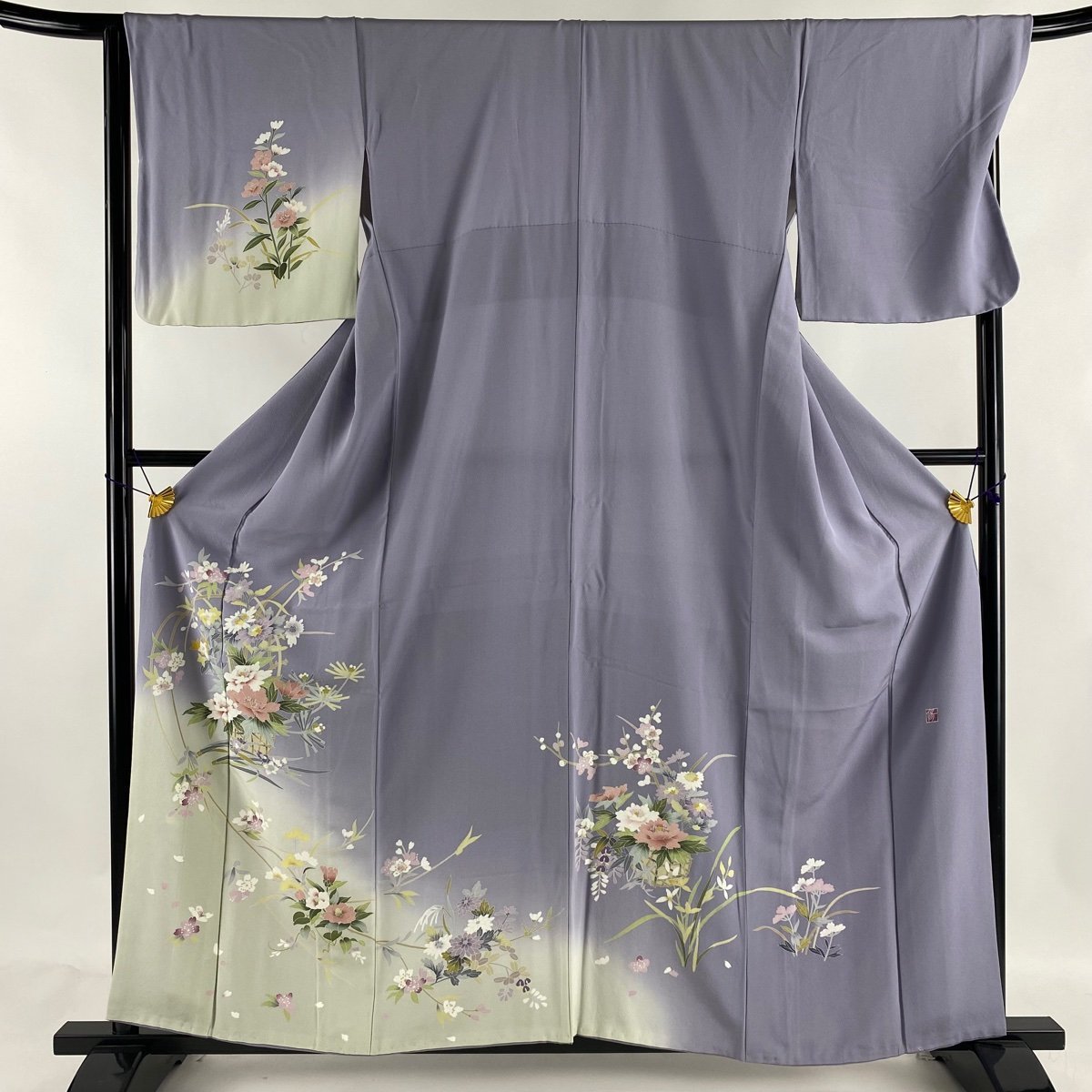 安心発送】 身丈159cm 付下げ 裄丈68cm 【中古】 秀品 正絹 紫