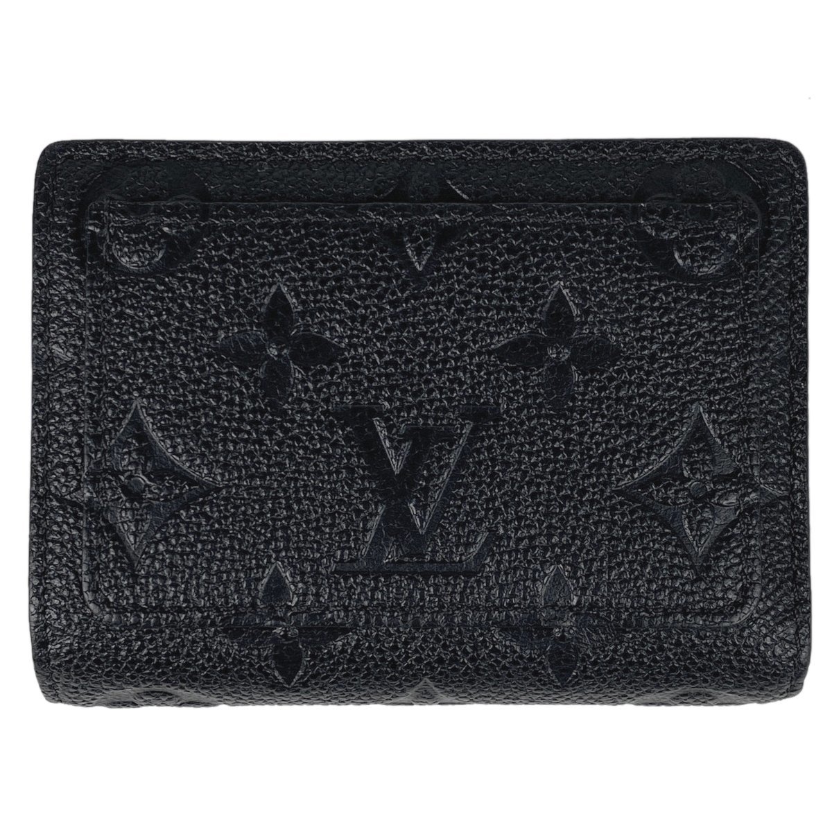 ルイ・ヴィトン Louis Vuitton ポルトフォイユ クレア 二つ折り財布 モノグラムアンプラント ノワール(ブラック) M80151 レディース 中古