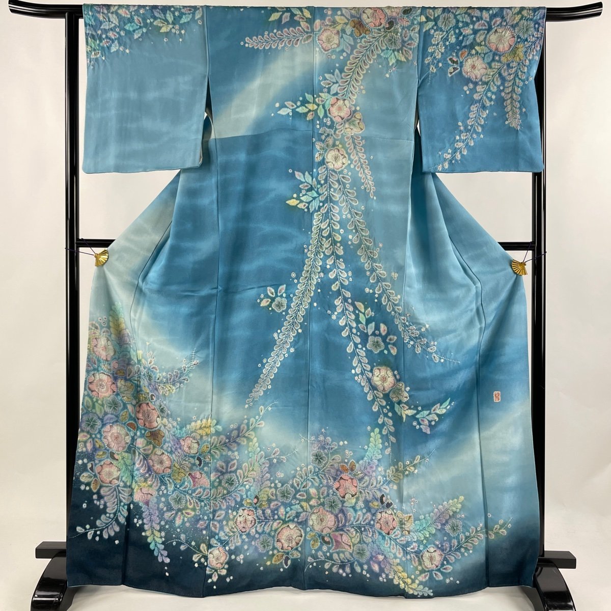 新年の贈り物 袷 S 裄丈63.5cm 身丈169.5cm 訪問着 翠山工房 【中古