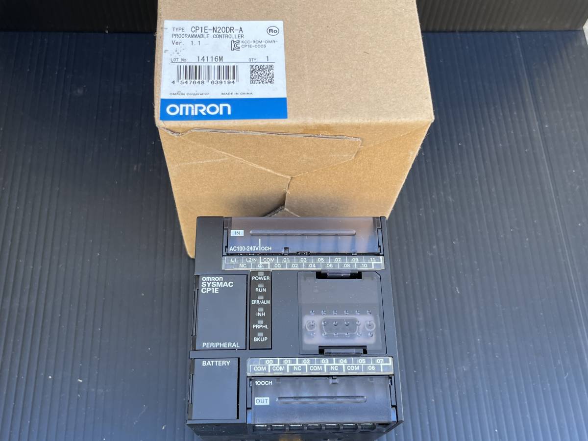 OMRON　CP1E-N20DR-A　オムロン omron プログラマブル コントローラ CPUユニット 入出力 リレー　PLC　CP1E アプリケーションモデル_画像1