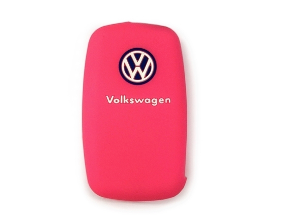 【未使用品】US VW シリコンキーカバー VWロゴ ピンク 000116　オートスタイル_画像2