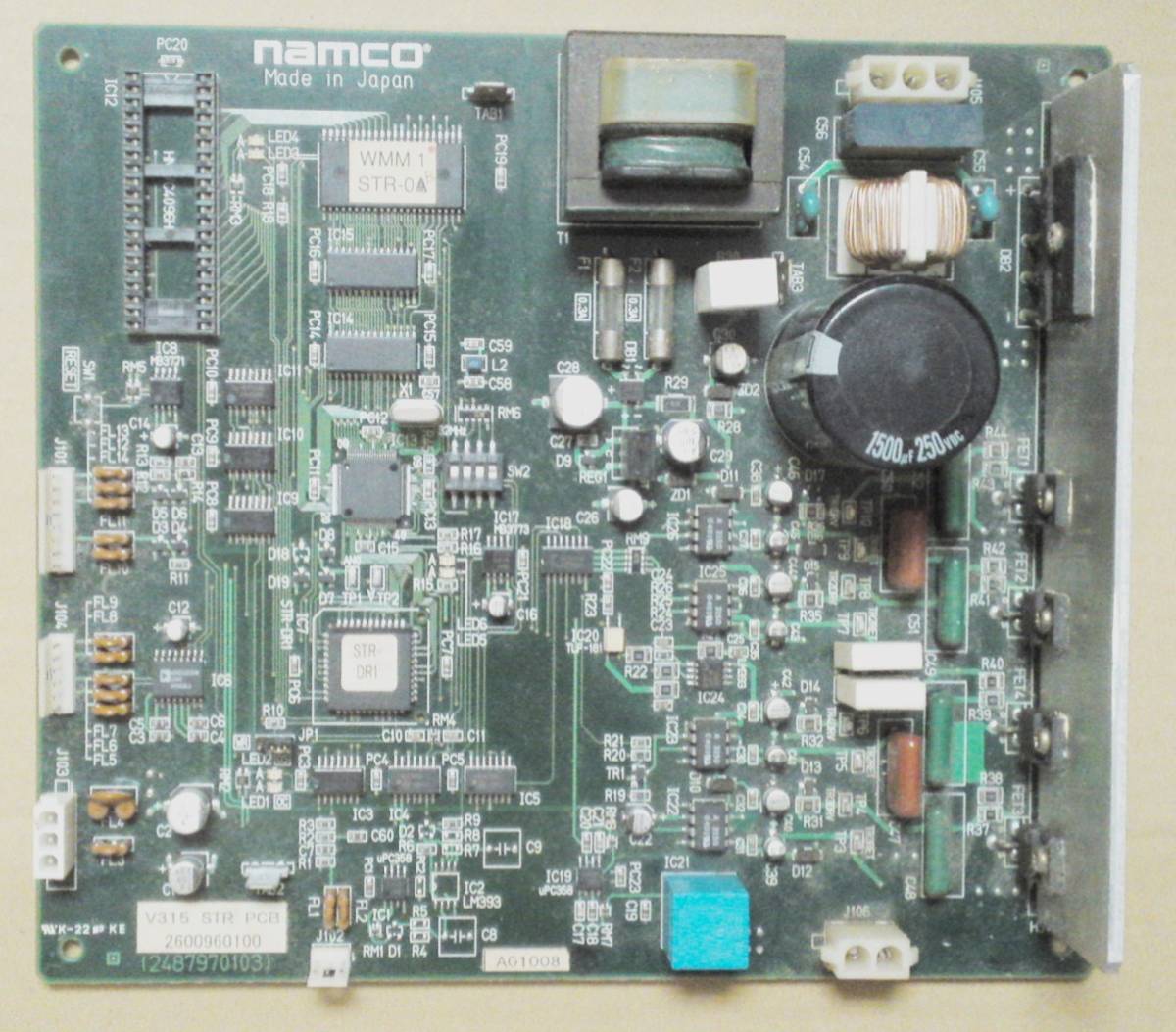 namco ナムコ 湾岸ミッドナイト3 ステアリングボード V315 STR WMM1 STR-0B PCB ジャンク