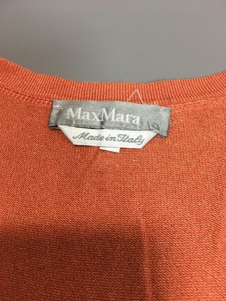 １円〜　MAX MARA　マックスマーラ　ニットトップス　半袖　M　オレンジ　C1012_画像2