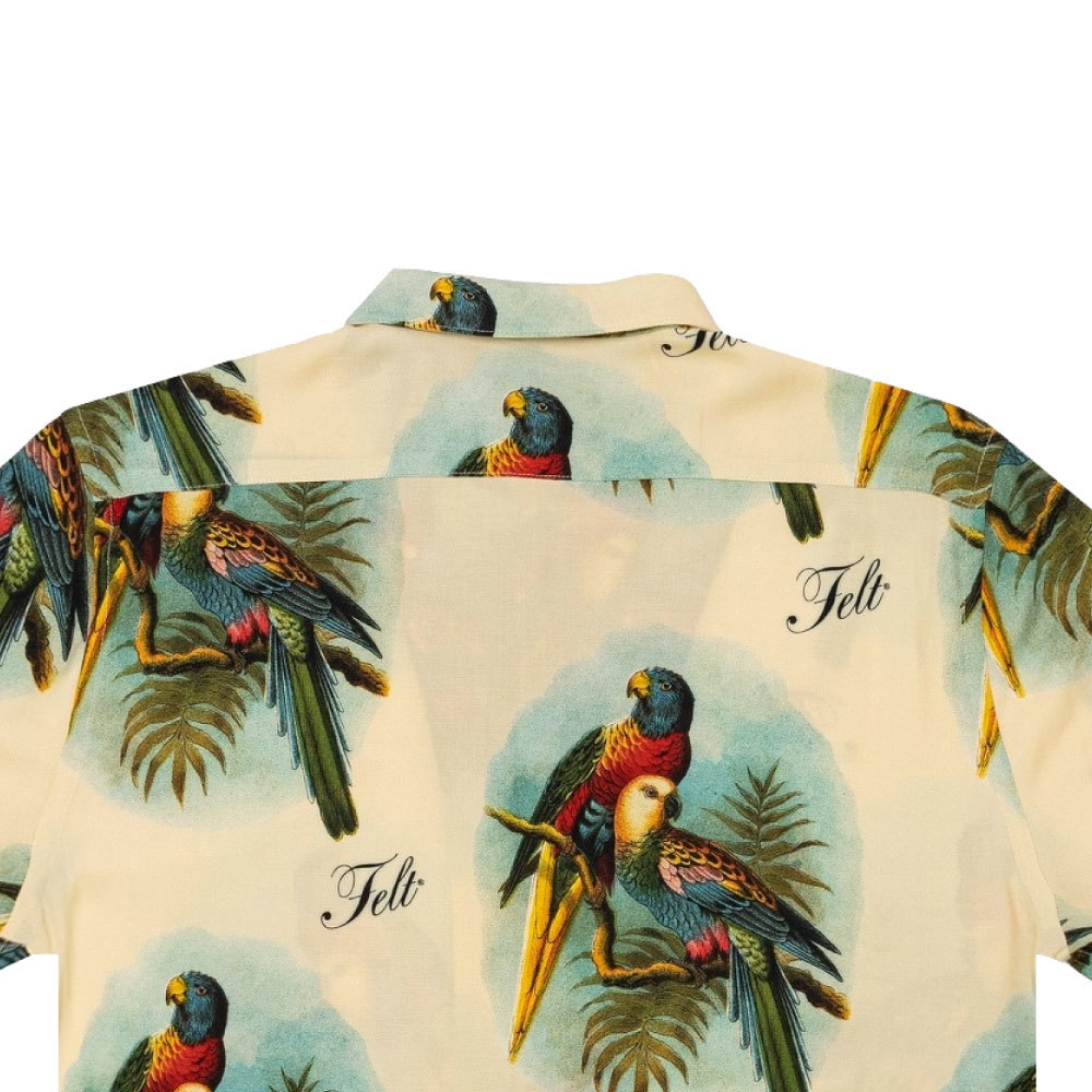 新品 L Felt フェルト For Every Living Thing Parrot Aloha Shirt バード アロハ オウム 鳥 半袖 シャツ_画像7