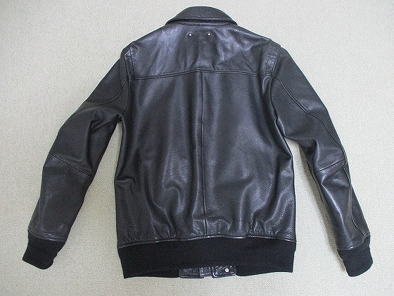 美品 nano universe Real Leather Jacket 肉厚 重厚 ナノユニバース 本革 襟立 レザージャケット レザーライダース M L 黒 JUNK_画像4