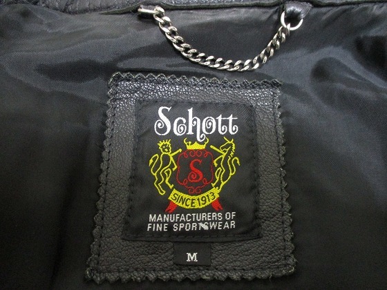 数量は多 激レア Schott オールブラック 黒 M レザージャケット レザー