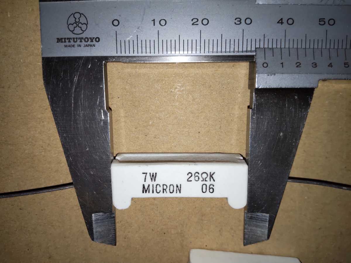 (5/8) 4個セット セメント抵抗 26Ω K 7W 固定抵抗 電力用抵抗 MICRON ミクロン_画像6