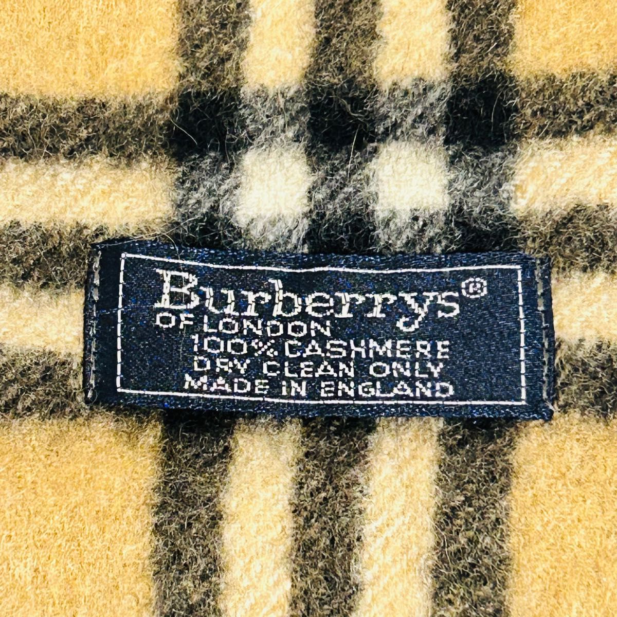 【美品】バーバリー BURBERRY マフラー カシミヤ100% イングランド製 ノバチェック バーバリーマフラー   チェック柄