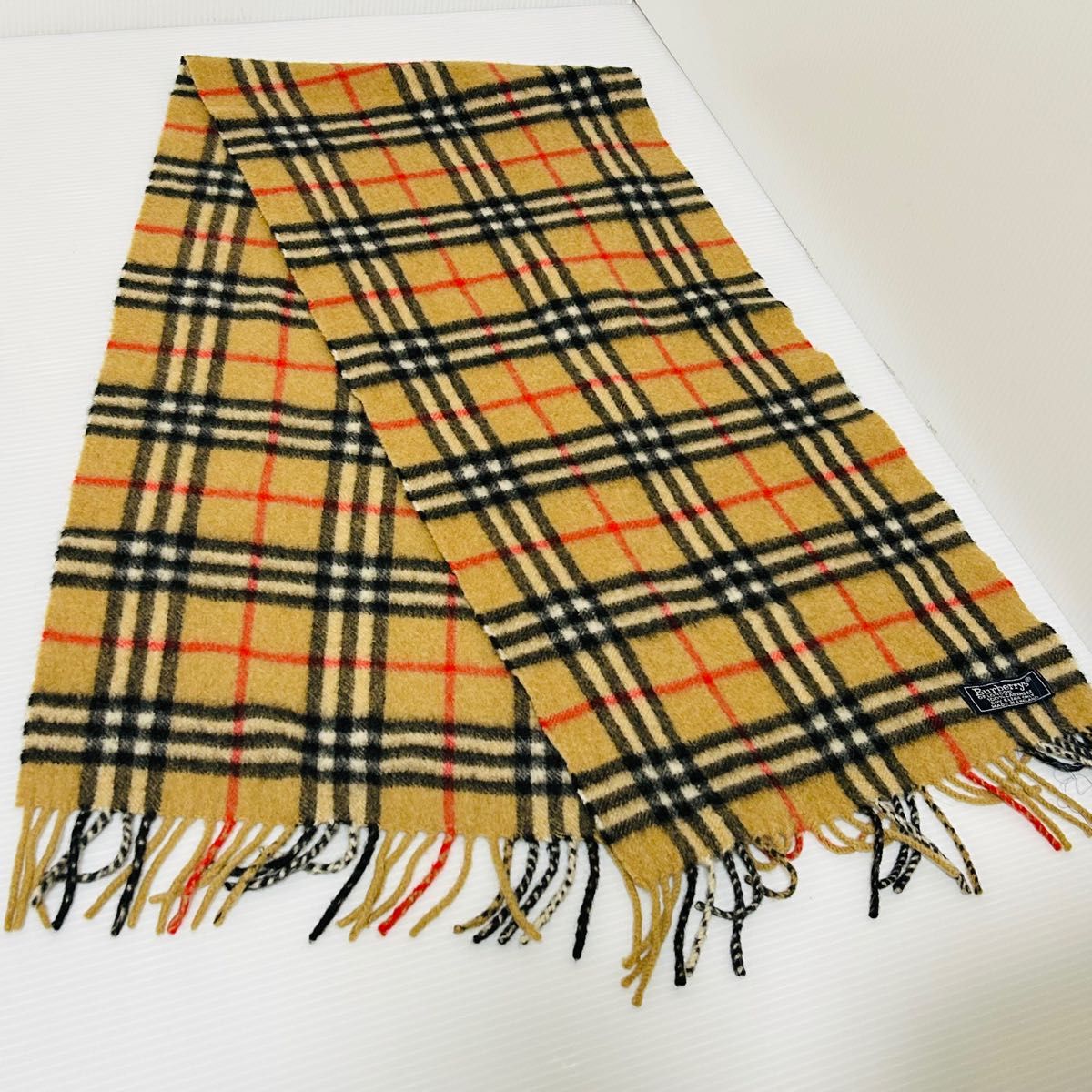 美品】バーバリー BURBERRY マフラー カシミヤ100% イングランド製