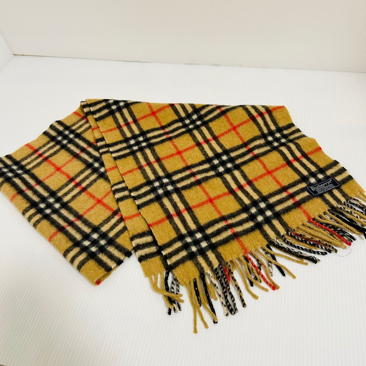 美品】バーバリー BURBERRY マフラー カシミヤ100% イングランド製