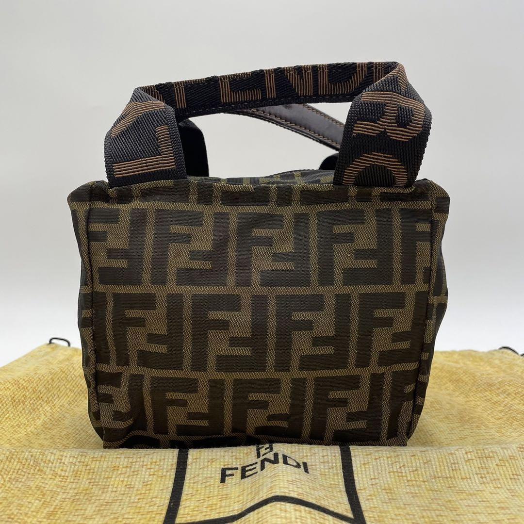 【極美品・人気モデル】FENDI フェンディ ハンドバッグ バニティ ミニバッグ ズッカ FF キャンバス