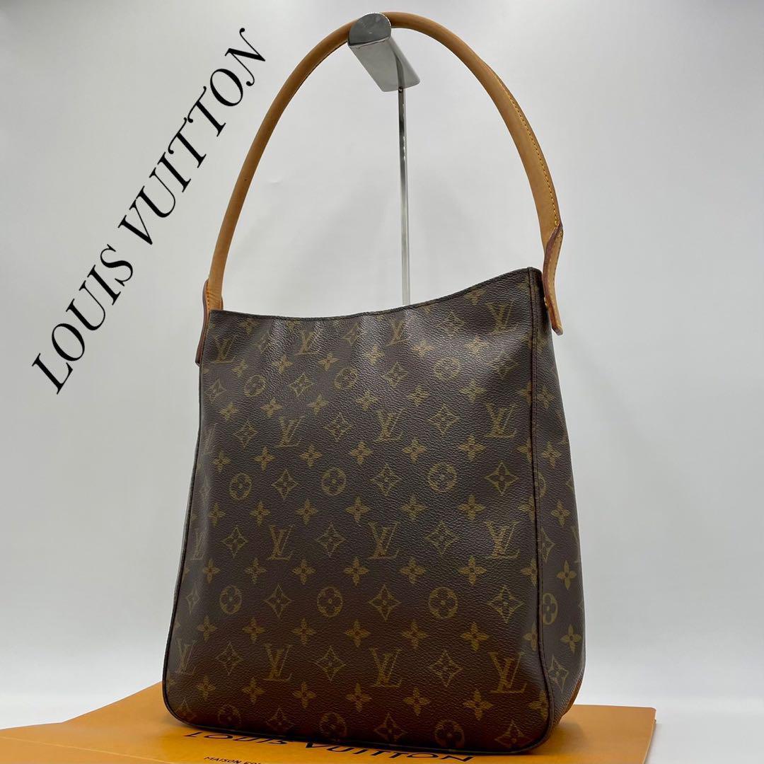 【美品・人気モデル】LOUIS VUITTON ルイヴィトン ハンドバッグ ショルダーバッグ モノグラム ルーピング GM PVC レザー