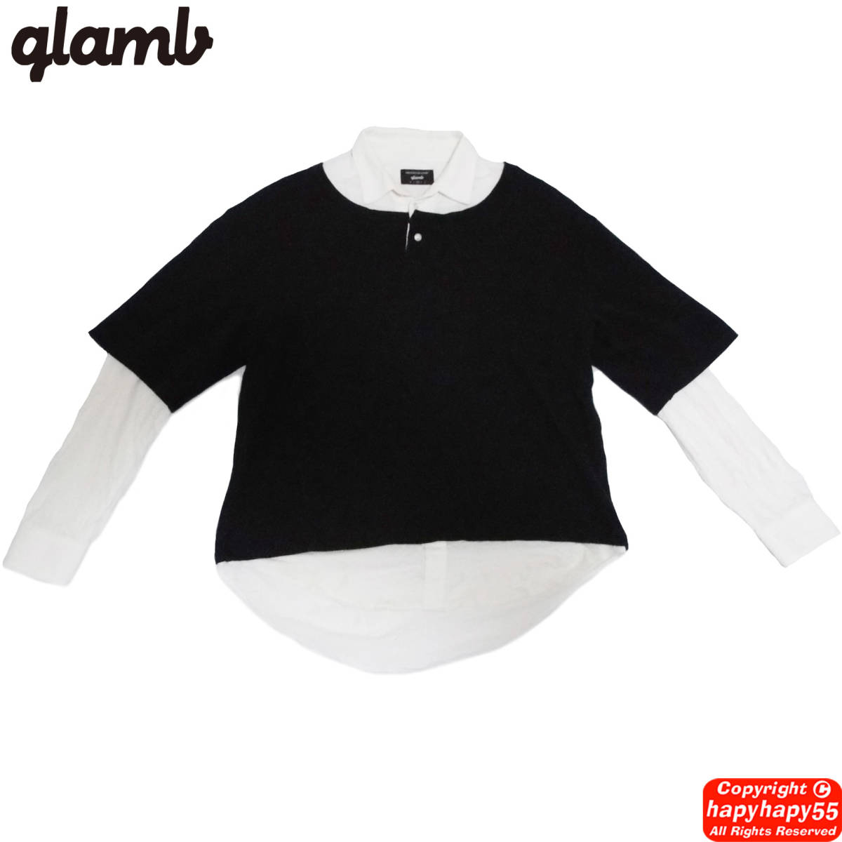 完売■glamb フェイクレイヤードシャツ◆再構築 ビッグシルエット カットソー Yohji Yamamoto ヨウジヤマモト GroundY S'YTE Y-3 for men_画像6