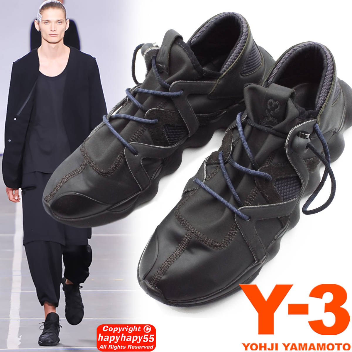 定価4.9万■Y-3 KYUJO LOW スニーカー◆ワイスリー Yohji Yamamoto ヨウジヤマモト adidas アディダス コラボ Ground Y S'yte Y's for menの画像1