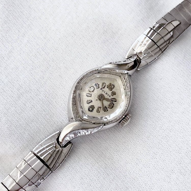 BULOVA ブローバ　レディース手巻き腕時計　2針　稼動品