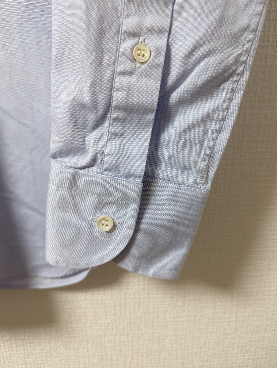 極美品 ORIAN オリアン シャツ ドレスシャツ 39 ブルー ピンオックス