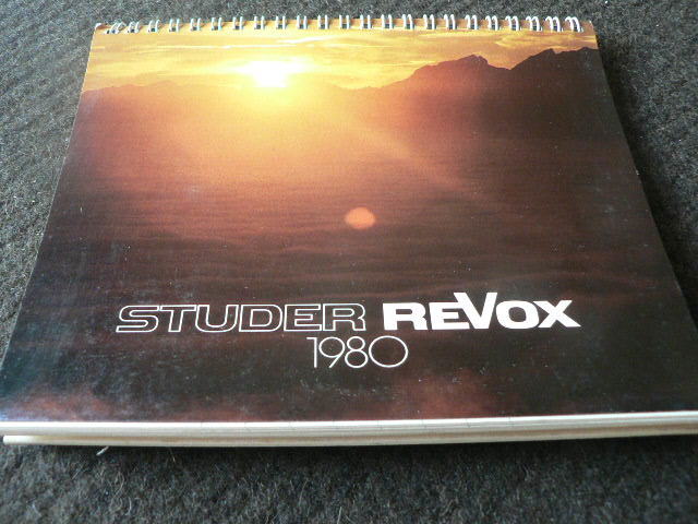 Studer Revox rare .1980 year. original * calendar 