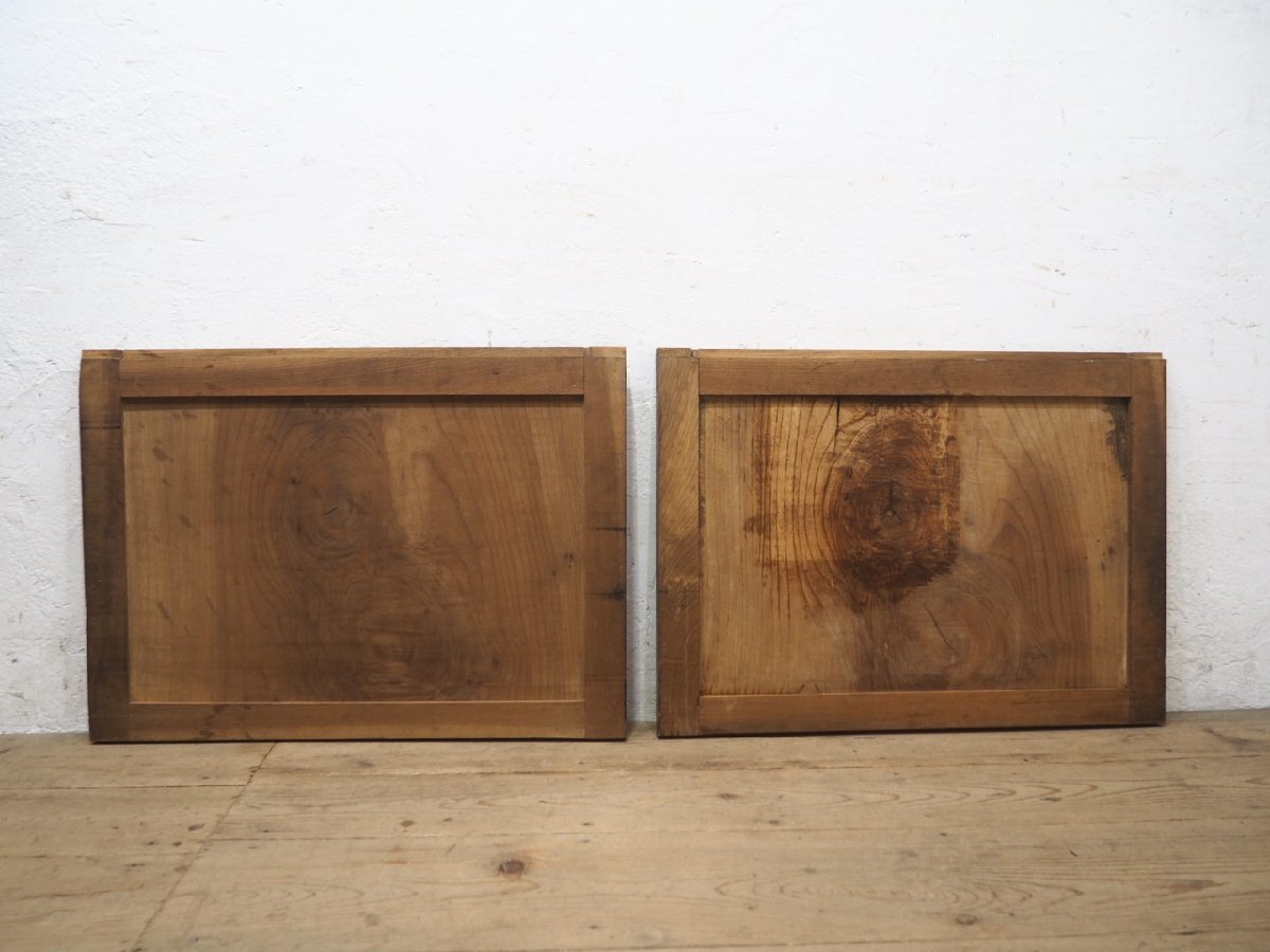 yuN0085*[H60cm×W81cm]×2 sheets * antique * one sheets board * -ply thickness . zelkova. old wooden sliding door * zelkova fittings wooden door material purity board seat retro A under 