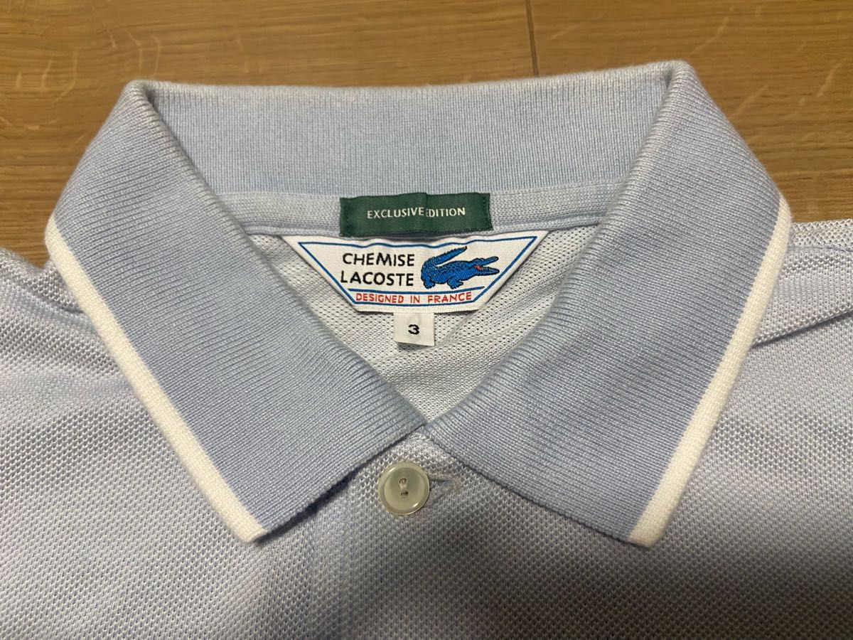 LACOSTE　ラコステ　ポロシャツ　ブルー　水色　メンズ　美品