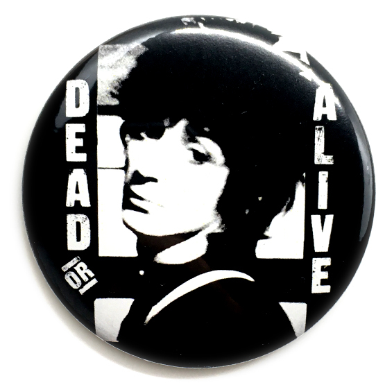 デカ缶バッジ 58mm Johnny Thunders &the Heartbreakers ジョニーサンダーズ New York Dolls　Dead Or Alive _画像1