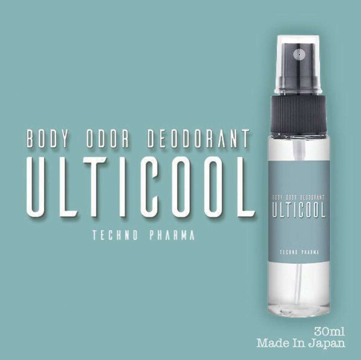 100% natural ingredient body deodorization spray ULTICOOL 30ml