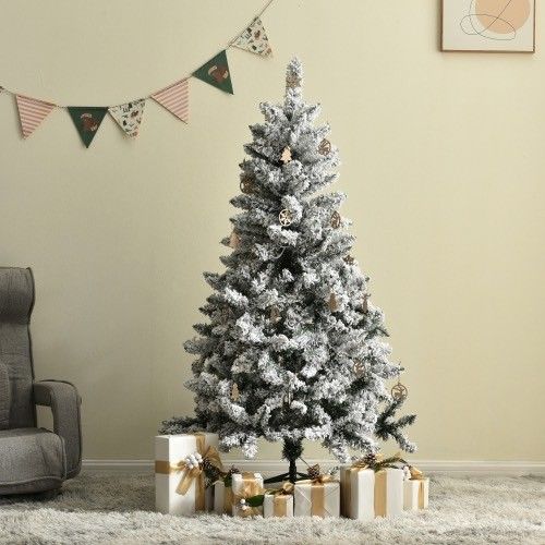 【最終価格】ホワイトクリスマスツリー 北欧 180cm 雪化粧 クリスマス LEDライト付　スノー