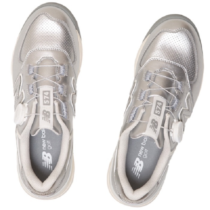 * супер-скидка новый товар * женский New balance 2022 WGBS574 серебряный 23.5cm туфли для гольфа NEW BALANCE