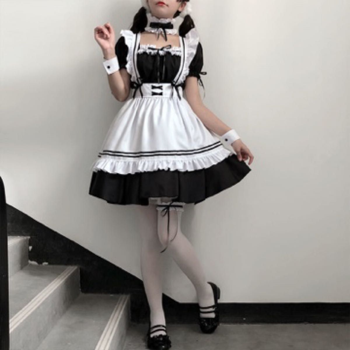 メイド服　M ハロウィン　仮装　コスプレ　ゴスロリ　ロリータ　イベント