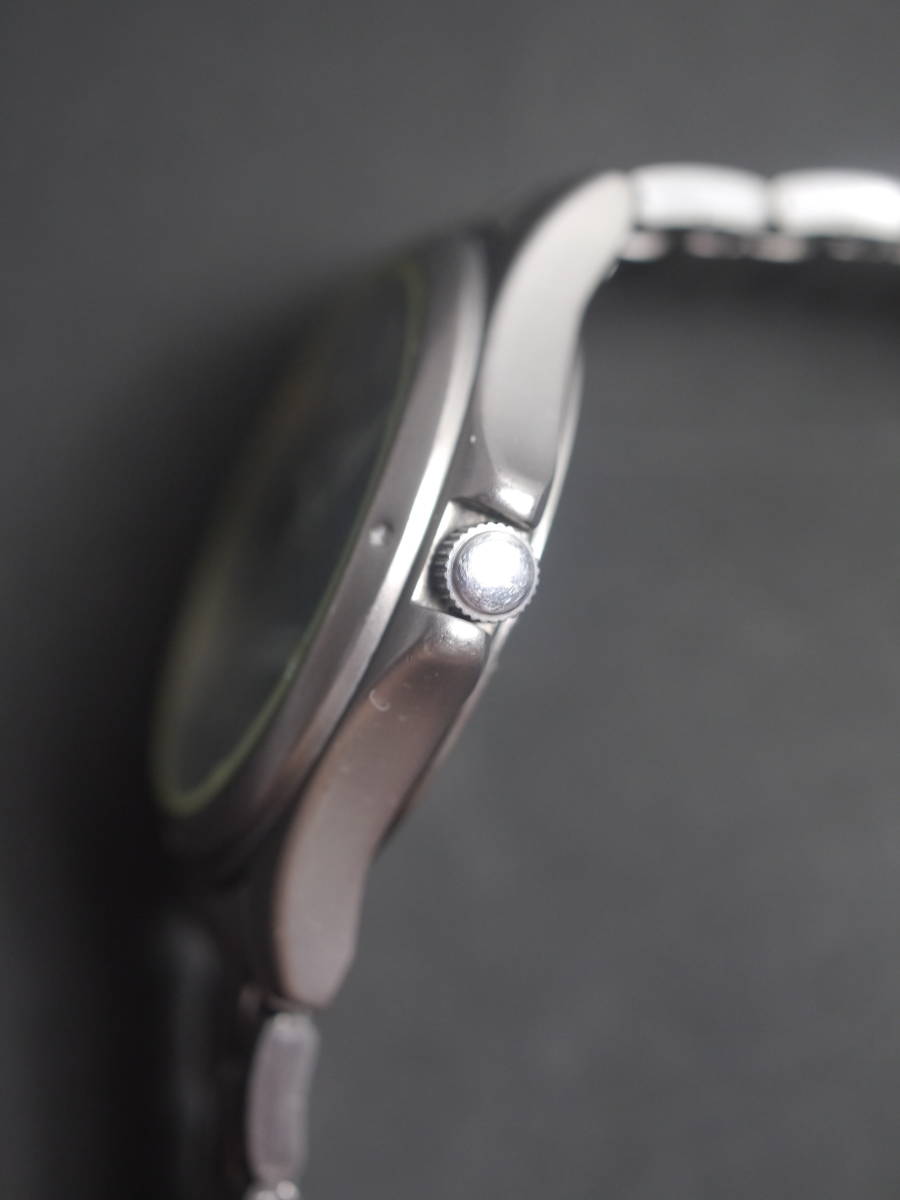 セイコー SEIKO アルバ ALBA イプシロン EPSILON クォーツ 3針 デイト 純正ベルト チタン V732-0R60 男性用 メンズ 腕時計 T652 稼働品_画像8
