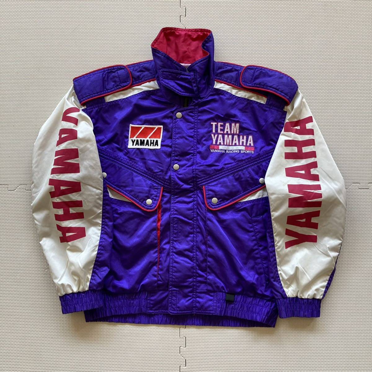 80s 当時物 TEAM YAMAHA チームヤマハ レーシングジャケット ライダース LL_画像1