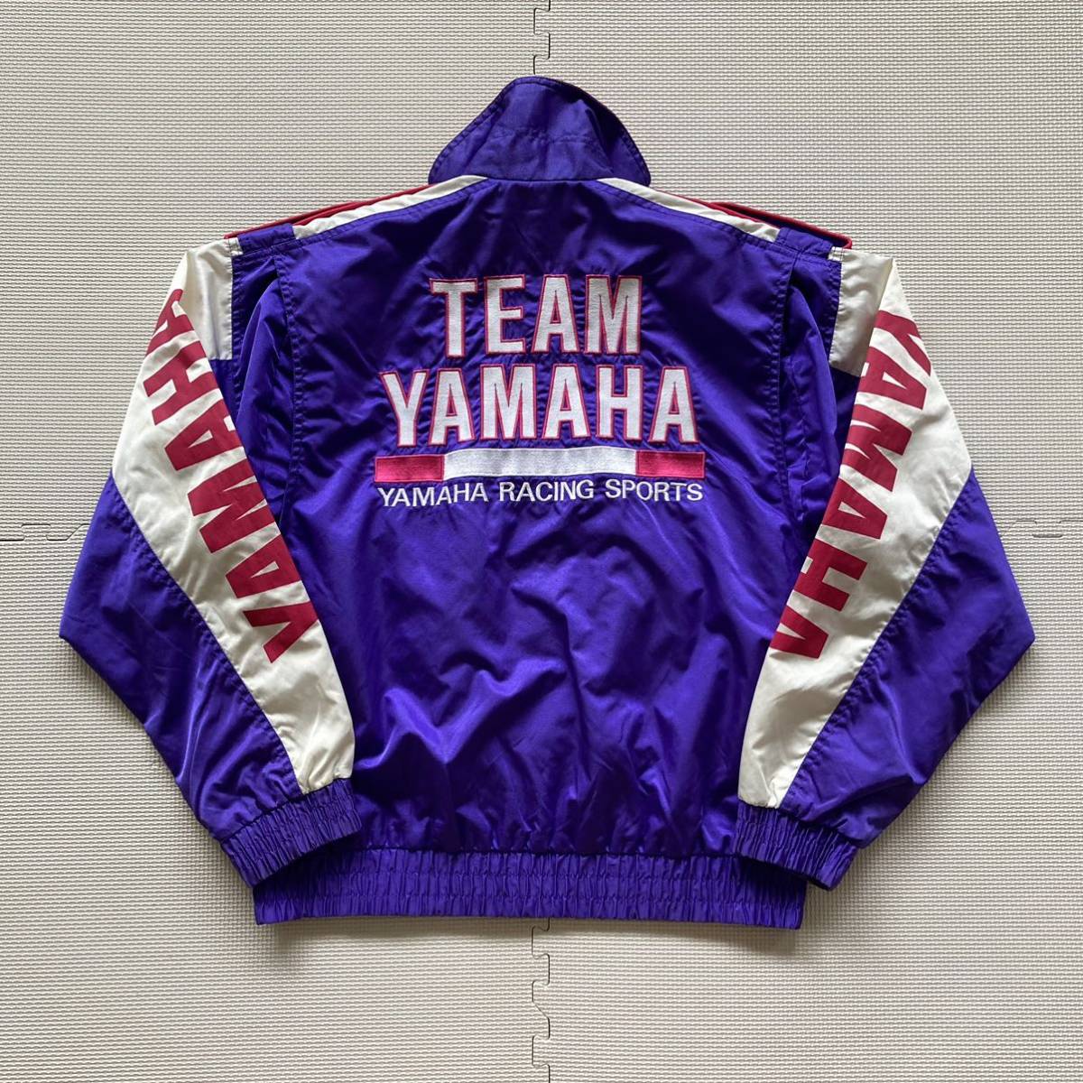 80s 当時物 TEAM YAMAHA チームヤマハ レーシングジャケット ライダース LL_画像2