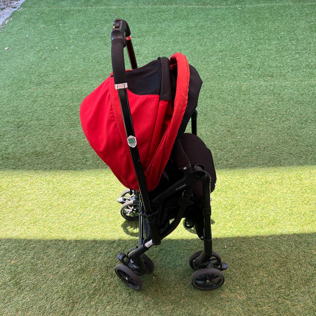  combination light weight high seat both against surface stroller sgokaru4kya slide red 