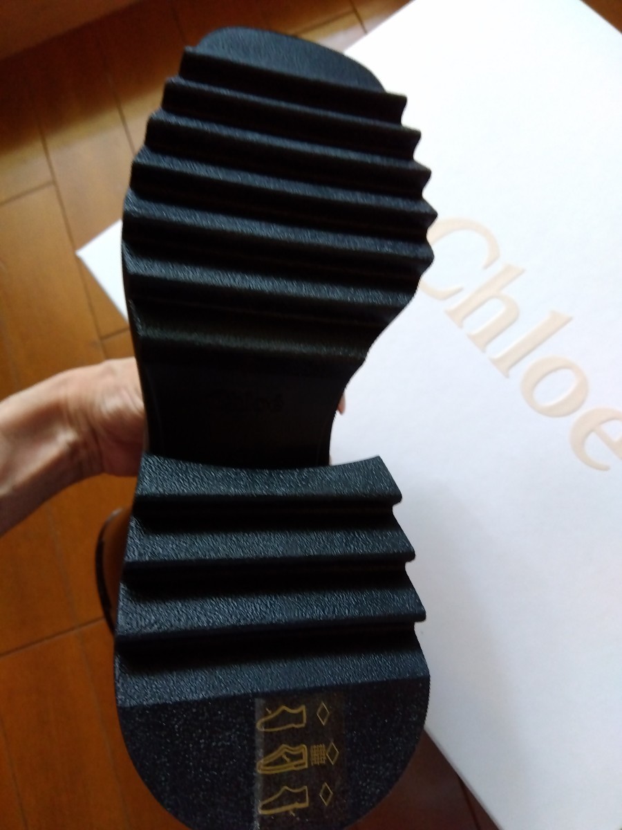 クロエ Chloe レインブーツ BETTY 黒 37サイズ 未使用 箱あり 定価74,800円の画像4