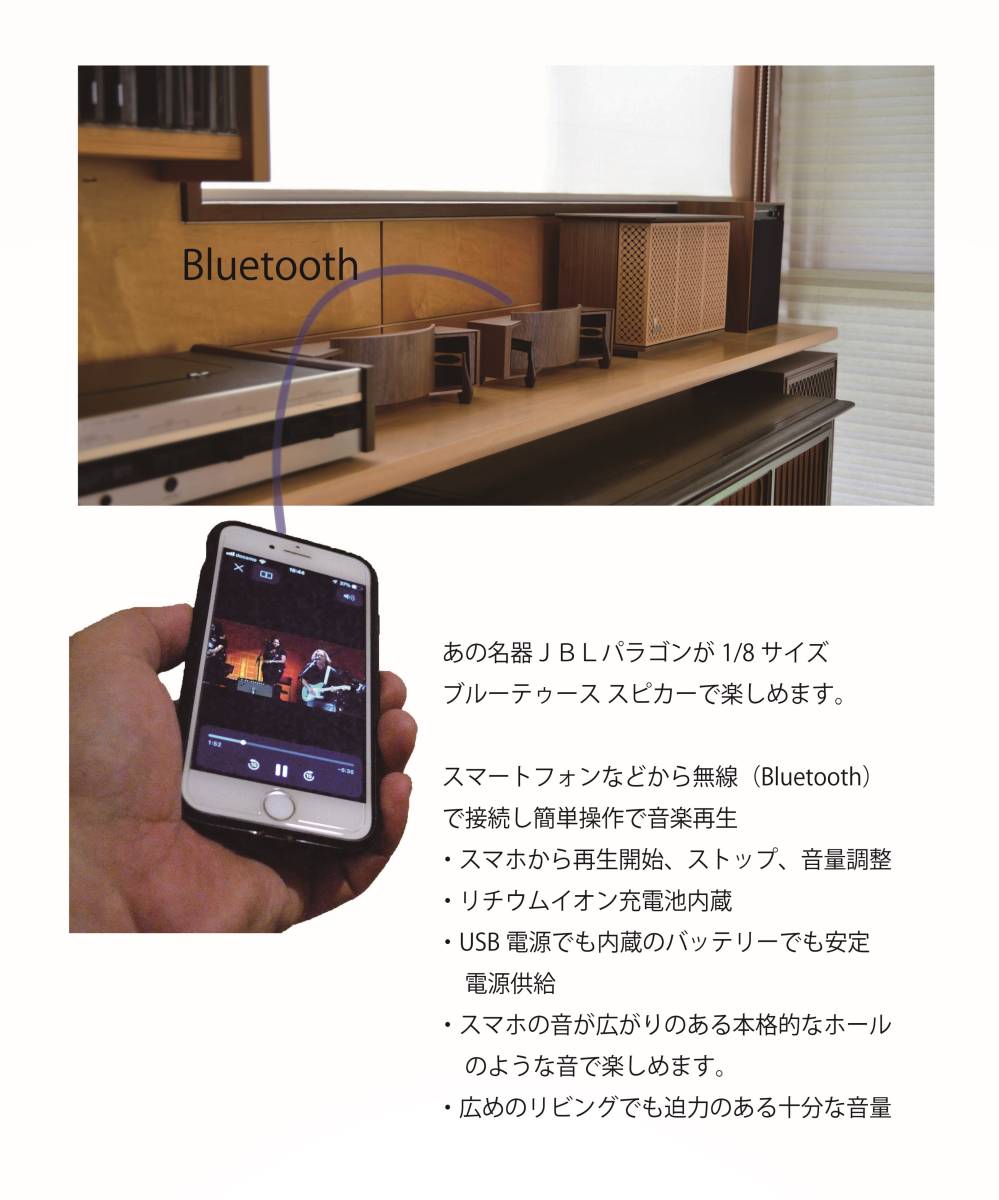 アンプ内蔵 パラゴン1/8 Bluetooth（充電池電源内蔵）IGON12ｘ Paragon_画像2