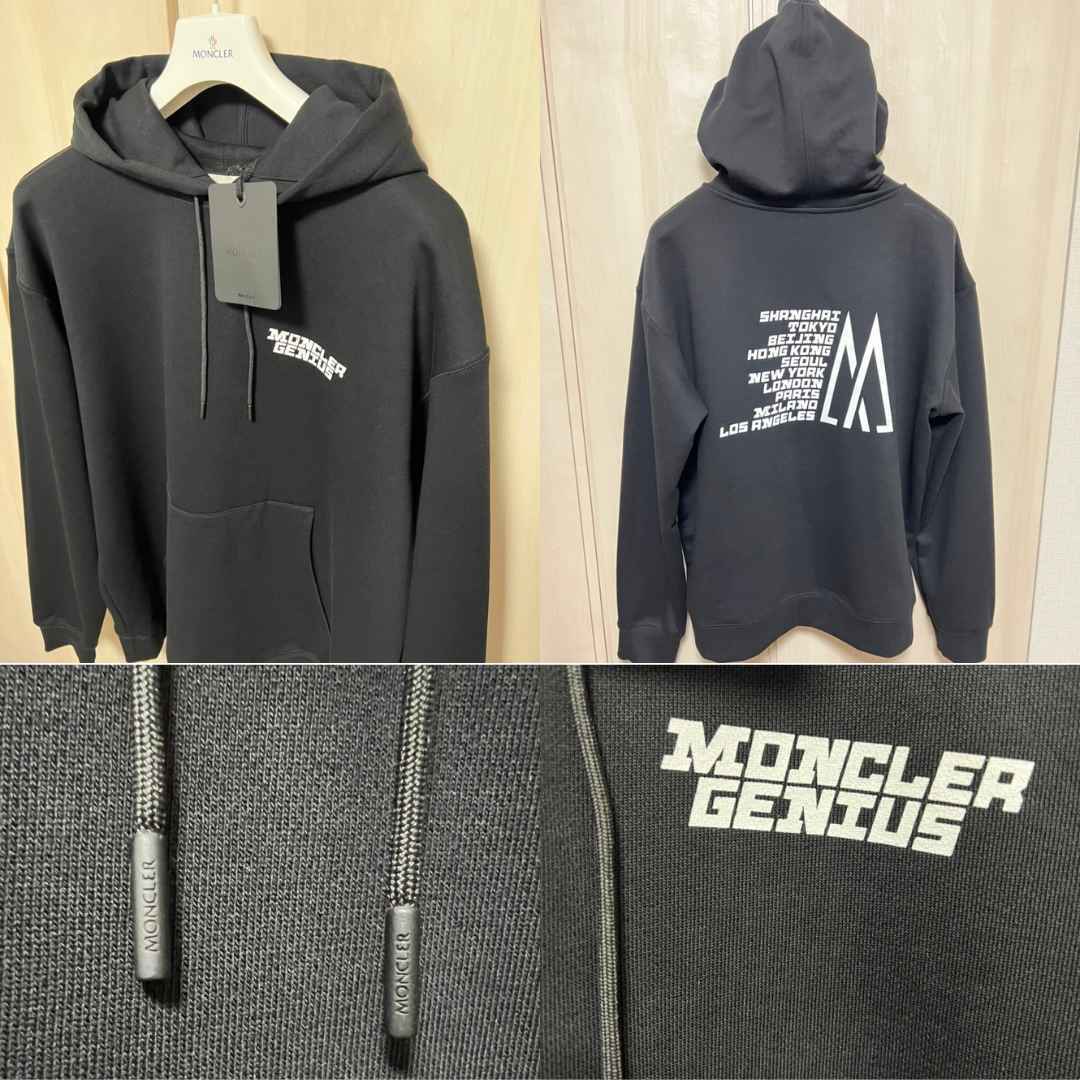 Mサイズ【未使用】MONCLER House of Genius Hoodie パーカー　ブラック 黒色　正規品　◆定価9万円◆