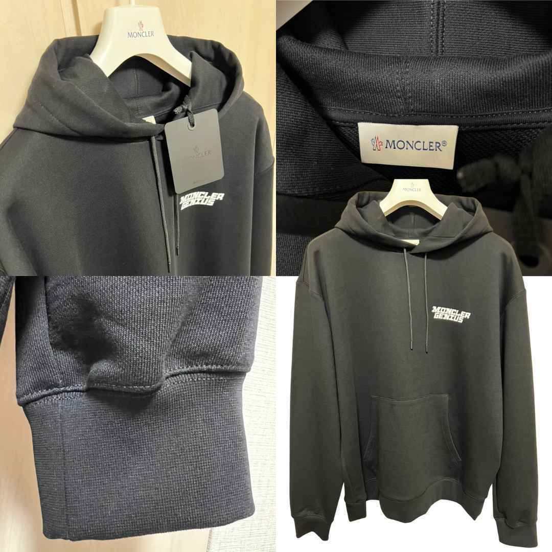 Mサイズ【未使用】MONCLER House of Genius Hoodie パーカー　ブラック 黒色　正規品　◆定価9万円◆